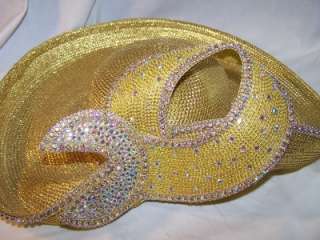   Hat Gold George Zamaul Gold Church Couture Womens Hats Accessories