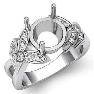 CT Round Diamond Custom Engagement Ring Setting W Gold