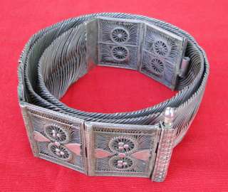   vintage antique ethnic tribal old silver Belt Belly chain south india