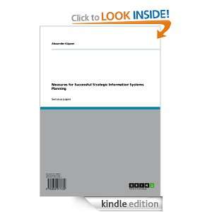 Measures for Successful Strategic Information Systems Planning 