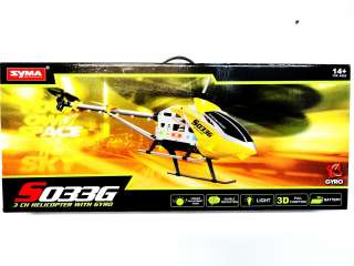 SUPER SIZED Syma S033G 3 Channel Co axial RC Electric Helicopter w 