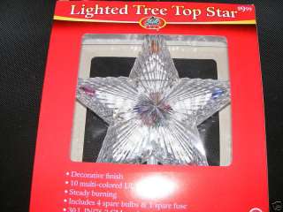 10 Light Star Tree Topper 8.5 Prism Effect Multi Color  