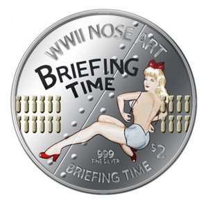  2012 WWII Nose Art   3 x 1 oz Silver Collectible Coin Set 