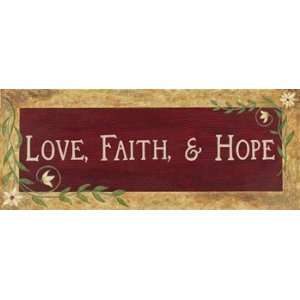  Love, Faith, & Hope   Poster by Louise Max (20 x 8)
