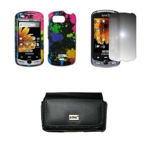   Paint Splatter Design Snap On Cover Case + Mirror Screen Protector for