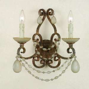  Double Arm Wall Sconce   Antique Gold