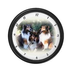  Sheltie Trio Pets Wall Clock by 
