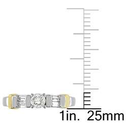 14k Two tone Gold 3/8ct TDW Diamond Ring  Overstock