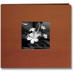 Silk Fabric Photo Frame 8x8 Copper Album with 40 Bonus Pages 