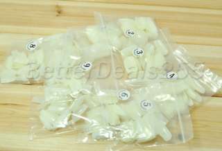 Approx 500 Ivory Clear French Acrylic False Full Nail Art Tips 