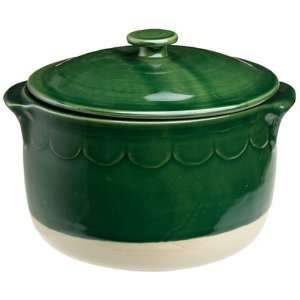 Emile Henry Artisan Collection 3 Quart Round Casserole with Lid, Vert 