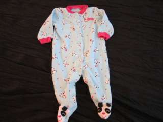 INFANT BABY GIRL 0 3 3 6 MONTHS SPRING FALL PAJAMAS ONESIE CLOTHES 