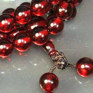 8mm Necklace Red Amber Round Beads 108pcs  