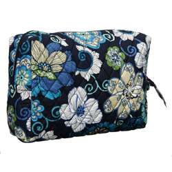 Vera Bradley Mod Floral Blue Large Cosmetic Bag  
