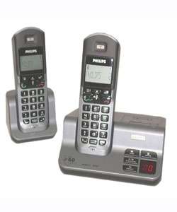 Philips DECT 6.0 Twin Handset Cordless Phone System  Overstock