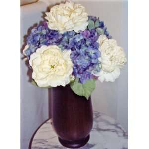  Multi Colored Blue Silk Hydrangea Floral Arrangement