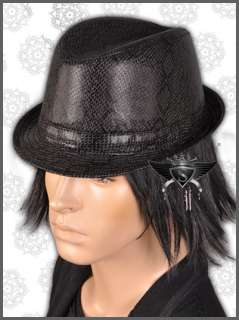 AM754 Dark Grey Fashion Punk Rock Fedora Mens Hat  