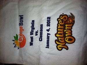 2012 Discover Orange Bowl Fan Rags West Virginia Clemson Rare  