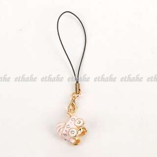 Baby Carriage Buggy Cell Phone Charm Strap Pink E1FAV1  