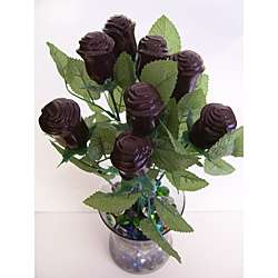   Chocolates One dozen Long Stem Dark Chocolate Roses  