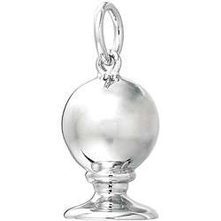 Sterling Silver Crystal Ball Charm  
