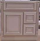 30 Inch Heritage Ivory / White Fluted Bathroom Vanity Right Drawers 