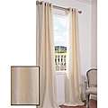 Creme Fields Textured Faux Silk 96 inch Jacquard Curtain Panel