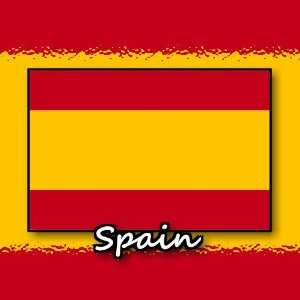    10cm Square Acrylic Coaster Flag Design Spain