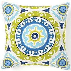 Jiti Pillows Suzani Henna Blue Decorative Pillow  