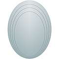 Oval Bathroom Tilt Wall Mirror with Beveled Edge  