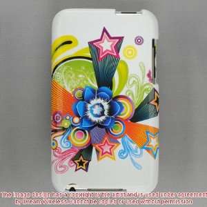 White with Pink Yellow Blue Rainbow Star Snap on Hard Skin 