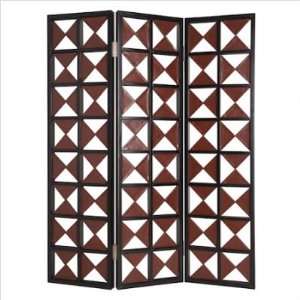 Screen Gems SG 74 Navarro Screen with Brown and White Diamond Pattern