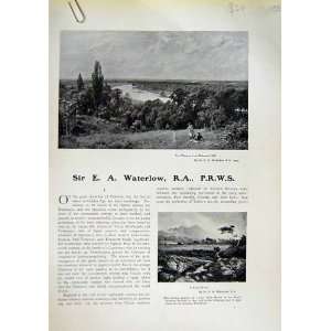   1906 Art Journal Waterlow Landscapes River Fishing Sea