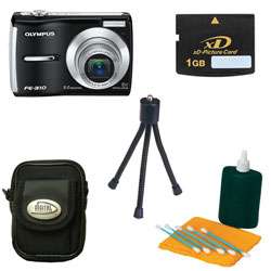 Olympus FE 310 8MP Black Digital Camera with Bonus Kit  Overstock