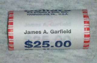 2011 P James Garfield Presidential Dollar Roll Uncirculated unopend BU 