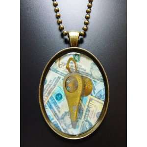 Antique Bronze / Gold Genie Money Wealth Manifestation Amulet Talisman 