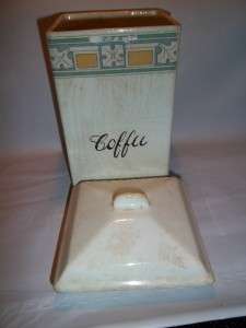Antique Ceramic Canister Art Nouveau Design COFFEE  