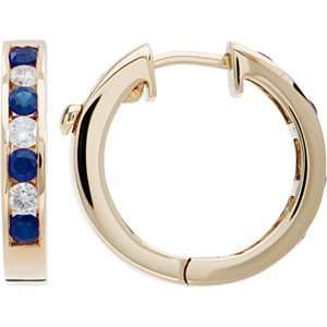   and Diamond hoop earrings in 14kt Yellow Gold 0.56cts Amoro Jewelry