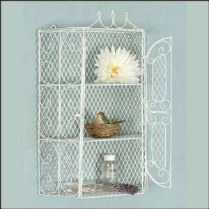  Wire Wall Cabinet in Antique White
