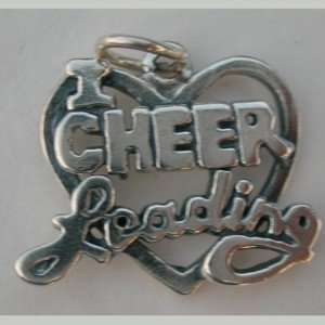    Sterling Silver I Love Cheerleading Charm: Sports & Outdoors