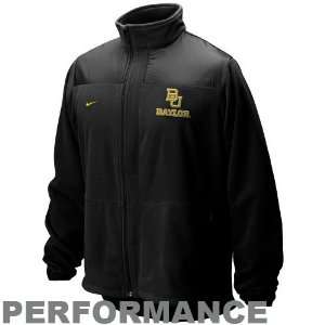 Nike Baylor Bears Black Therma FIT Full Zip Fleece Performance Jacket