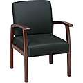 Office Star Black Fabric with Cherry Wood Guest Chair Compare 