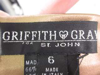 GRIFFITH GRAY FOR ST. JOHN Bronze Blazer Skirt Suit 4/6  