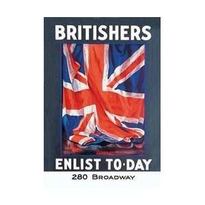  Britishers Enlist To Day 20x30 poster