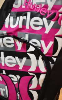 Hurley Backpack Book Bag Girls Script Pink School NEW  