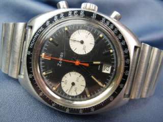 Mens Vintage ZODIAC Stainless Manual Chronograph Date Watch #51 