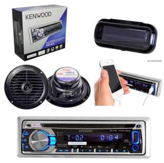 New Marine Outdoor Kenwood CD Radio /WMA USB 200WStereo Cover + 6.5 