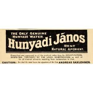  1898 Vintage Ad Hunyadi Janos Laxative Mineral Water 