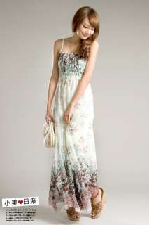 Womens BOHO Exotic Summer White Chiffon long Dress Full Length Fashion 