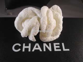 Auth CHANEL Between Finger White Camellia Ring Rare NEW Collectable 